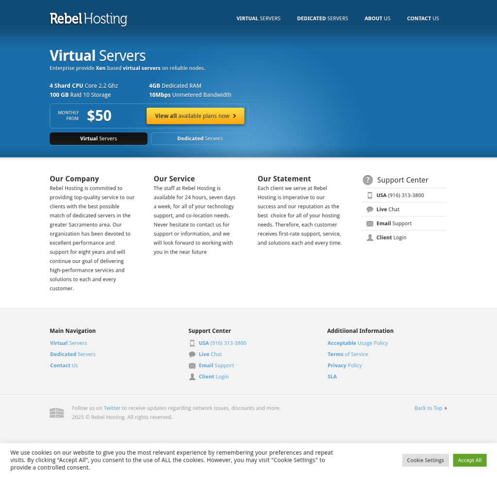 Rebel Hosting 深度解析：萨克拉门托自营AS26481网络，与EGIhosting同机房企业级服务器