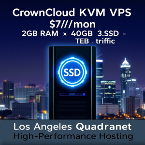 CrownCloud 洛杉矶KVM VPS特惠：$7/月享2GB内存与40GB SSD高性能主机