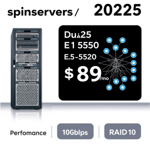 2025年spinservers独立服务器深度促销：双E5-2630配置$89起，128GB内存+10Gbps大带宽覆盖圣何塞与达拉斯