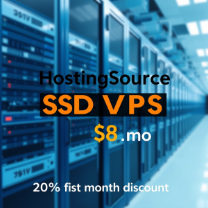 HostingSource.com 高速SSD云VPS服务器特惠：每月$8起，首月50%折扣