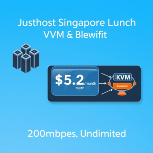 Justhost新加坡KVM VPS上线：200Mbps不限流量，月付$5.2起，支持免费换IP