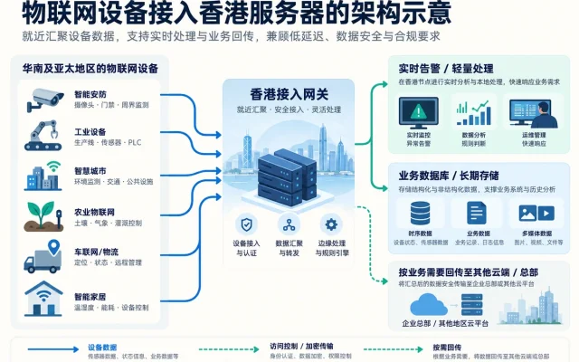 华南和亚太物联网设备接入香港网关及后端数据处理流程