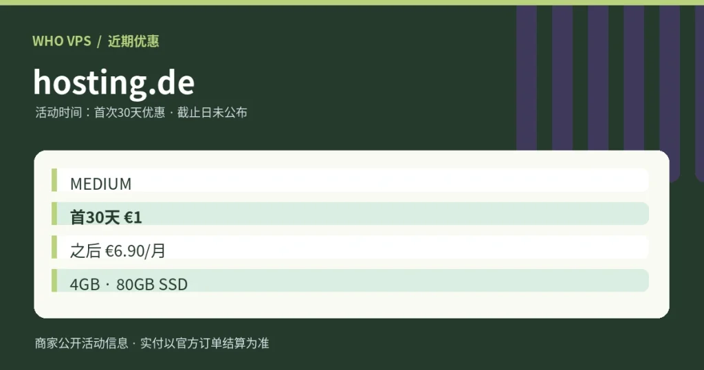 hosting.de优惠条件与价格摘要示意图