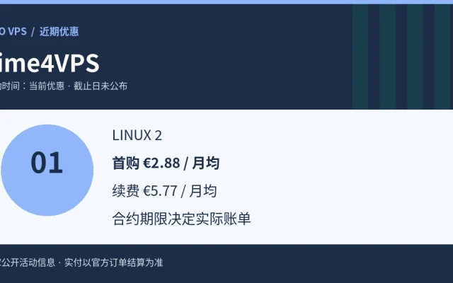 Time4VPS优惠条件与价格摘要示意图